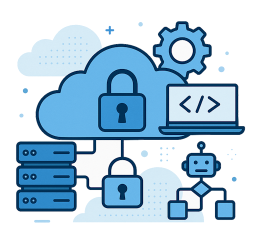 Illustration of secure cloud infrastructure and automation